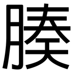 腠: 黑體