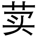 荬: 黑體