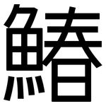 鰆: 黑體