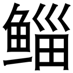 鲻: 黑體