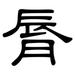 脣: 隸書