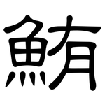 鮪: 隸書