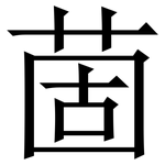䓢: 宋體（明體）
