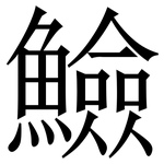 䲓: 宋體（明體）