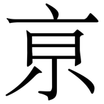 亰: 宋體（明體）