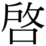 啟: 宋體(明體) 啟: 宋體(明體)