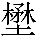 壄: 宋體（明體）