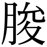 朘: 宋體（明體）