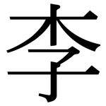 李: 宋體(明體) 李: 宋體(明體)