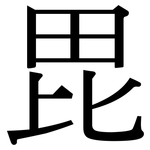 毘: 宋體（明體）