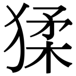 猱: 宋體（明體）