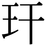 玕: 宋體（明體）