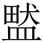 盢: 宋體（明體）