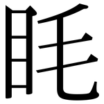 眊: 宋體（明體）