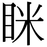 眯: 宋體（明體）