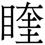 睳: 宋體（明體）