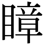 瞕: 宋體（明體）
