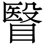瞖: 宋體（明體）