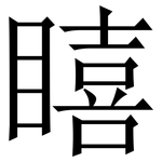 瞦: 宋體（明體）