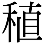 稙: 宋體（明體）