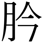 肣: 宋體（明體）