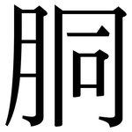 胴: 宋體（明體）