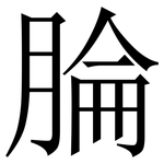 腀: 宋體（明體）