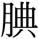 腆: 宋體（明體）