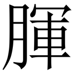 腪: 宋體（明體）
