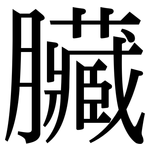 臟: 宋體(明體) 臟: 宋體(明體)