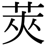 莢: 宋體（明體）