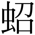 蛁: 宋體（明體）