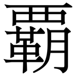 覇: 宋體（明體）