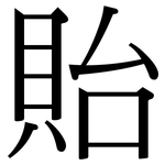 貽: 宋體（明體）