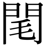 閐: 宋體（明體）