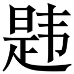 韪: 宋體（明體）