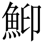 鮣: 宋體（明體）