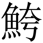鮬: 宋體（明體）