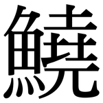 鱙: 宋體（明體）