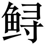 鲟: 宋體（明體）
