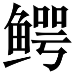 鳄: 宋體（明體）