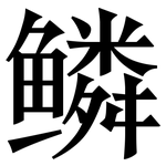 鳞: 宋體（明體）