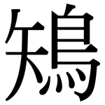 鴙: 宋體（明體）