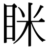 眯: 宋體（明體）