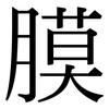 膜: 宋體（明體）