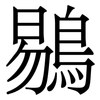 鶍: 宋體（明體）