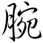 腕: 行書