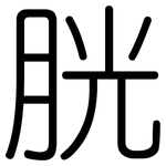 胱: 圓體