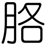 胳: 圓體