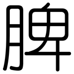 脾: 圓體 脾: 圓體